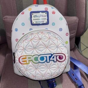 Disney Parks Exclusive Epcot 40th Anniversary Loungefly Mini Backpack